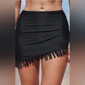 Reposh Rauched Fringed Swimsuit Bottom
